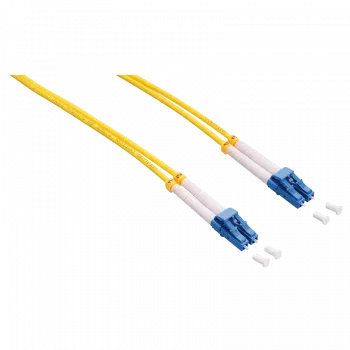 LogiLink - Kabel krosowy - LC Single-Modus (M) do LC Single-Modus (M) - 1 m - Światłowód - Duplex - 9/125 mikrometra - OS2 - Bezhalogenowy - Żółty