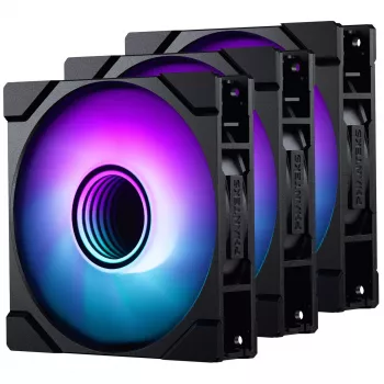 3-pak wentylatorów Phanteks M25 Gen2 120 mm PWM D-RGB - czarny