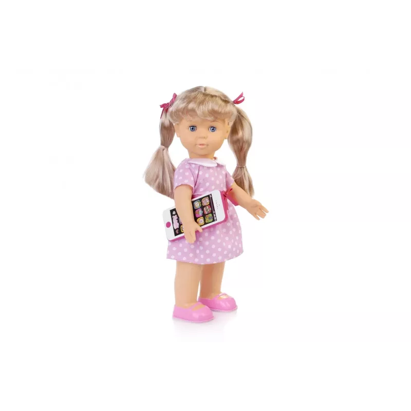 Lalka Artyk Natalia chodząca ze smartfonem 41 cm – Artyk lalka chodząca 41 cm z akcesorium