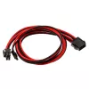 PHANTEKS Przedłużacz PCIe 6+2-Pin 50cm - w oplocie czarny/czerwony (PH-CB8V_BR)