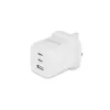 Zasilacz Dicota - kompaktowy, GaN - 65 W - 5 A - PD 3.0 - 3 porty wyjściowe (2 x USB-C, USB)