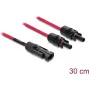 Kabel rozdzielacz DELOCK solar 1 x wtyczka na 2 x gniazda 30 cm czerwony (model 90707)