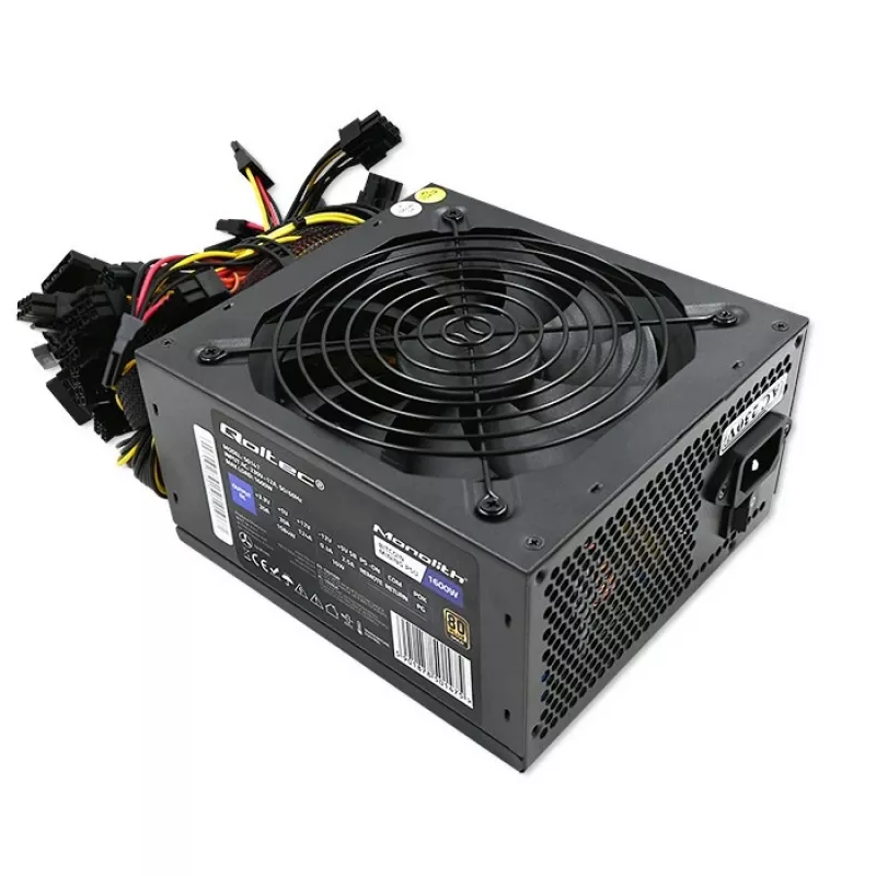 Zasilacz QOLTEC Gaming Miner 1600W Gold, 1600 W, ATX, Gold efficiency