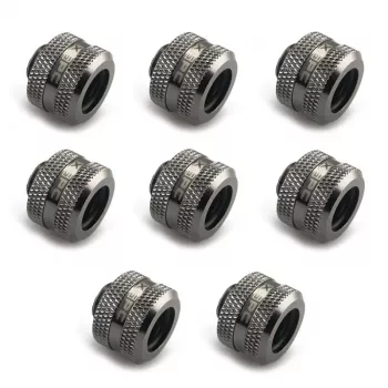 XSPC Connector G1/4 do 14mm Hardtube, czarny chrom - 8 sztuk