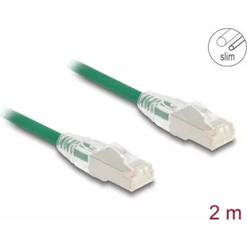 Kabel sieciowy DeLOCK RJ45 Cat.6A wtyk do wtyku 2m zielony