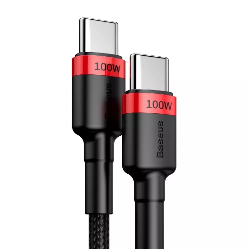 Kabel Baseus Cafule PD2.0 100W flash charging USB do Type-C (20V 5A) 2m czerwony+czarny
