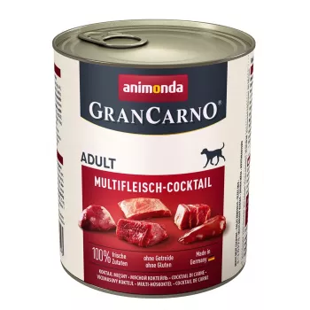 Mokra karma dla psów Animonda GranCarno Multi Meat Cocktail 800 g — wołowina, kurczak, dziczyzna, serce, indyk, dorosłe psy