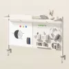 Przegroda biurkowa ergo office ER-301 W — ekran stalowy o szerokości 1116 mm z tablicą magnetyczną, biały, maks. obciążenie 10 kg