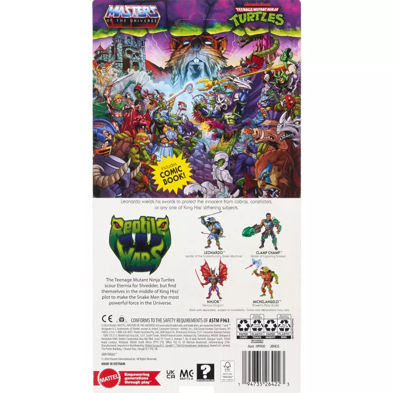 Figurka akcji MATTEL MotU Origins Core Leonardo JBN03 – kolekcjonerska skala 6 cali, artykułowana