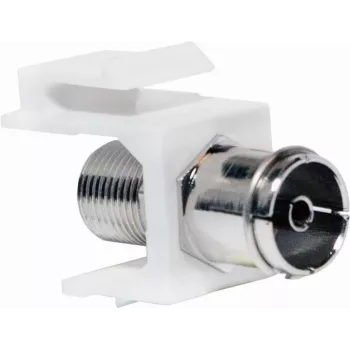 Logilink Keystone In-Line Coupler - RF-Invertieradapter - IEC-Connector (W) to F-Plug (W) - biały - Keystone-Socket (NK0020)