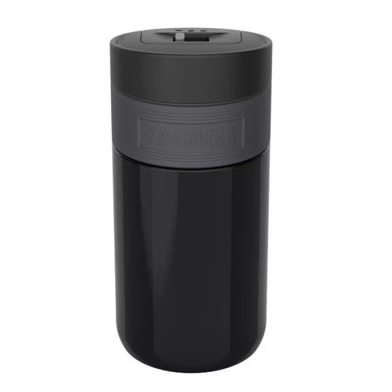 Kubek termiczny Kambukka Etna 300 ml Pitch Czarny — izolowany kubek podróżny, stal nierdzewna, szczelny, 300 ml