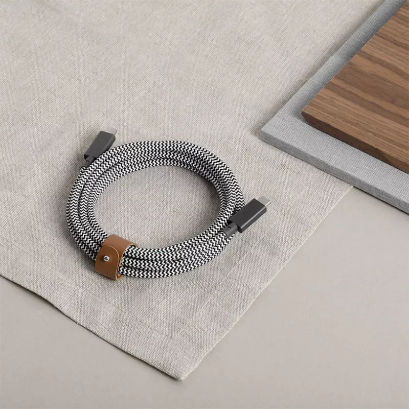 Kabel USB-C na USB-C Native Union Belt kabel Pro 240W, 2,4 m, USB 2.0, 0,48 Gbit/s, zielony