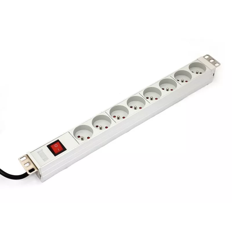 DIGITUS Professional a-19-STRIP-2-IMP - listwa zasilająca (do montażu w szafie rack) - AC 250 V - wejście zasilania - wyjście