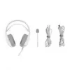 Zestaw słuchawkowy QPAD GAMIAC HS71 przewodowy, na głowę, USB Typ-C, wokółuszne, 20–20000 Hz, kabel 2,2 m, biały
