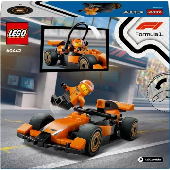 LEGO City F1 Racer McLaren Racing Car 60442 — zestaw konstrukcyjny, 86 elementów, 1 minifigurka, wiek 6+