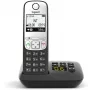 Gigaset A690A - Telefon analogowy/DECT - Słuchawka bezprzewodowa - System głośnomówiący - 100 wpisów - Czarny (S30852-H2830-B101)
