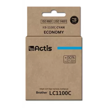 Wkład atramentowy ACTIS KB-1100C kompatybilny z Brother, cyjan, 19 ml, standardowa wydajność