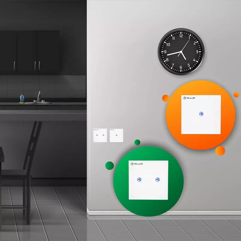 Inteligentny przełącznik WiFi Tellur SS1N — 1 port, 1800W, 10A
