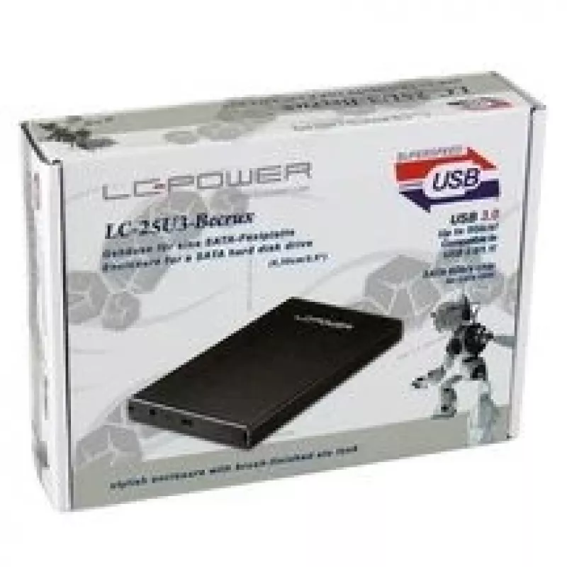Zewnętrzna obudowa na dysk twardy LC-Power LC-25U3-Becrux czarna