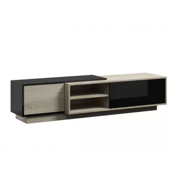 Cama szafka TV SIGMA1 180 dąb dąb sonoma/czarny połysk