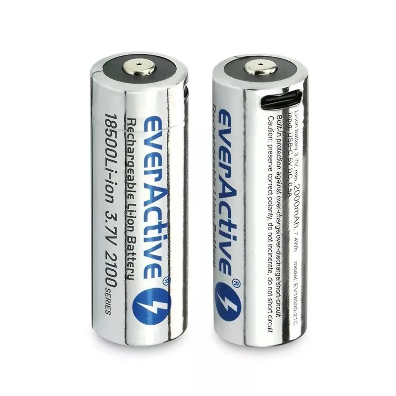 Bateria ogniwo 18500 3,7V Li-ion 2100mAh z ładowaniem przez USB-C