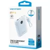 Power bank Vention 10000mAh 22,5 W — 2× USB‑C, 1× USB‑A, niebieski