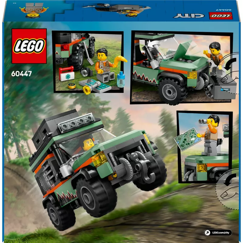 Zestaw konstrukcyjny LEGO City SUV terenowy 4x4 60447 — 221 elementów, 1 minifigurka, wiek 6+