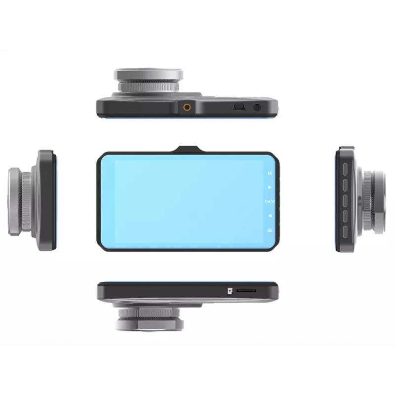 Dashcam TRACER 4TS Full HD dwukanałowa kamera samochodowa, 2 MP główna, 0,4 MP wewnętrzna, kąty 140°/60°, wyświetlacz IPS 4 cale, bateria 150 mAh, obudowa aluminiowa, asystent parkowania