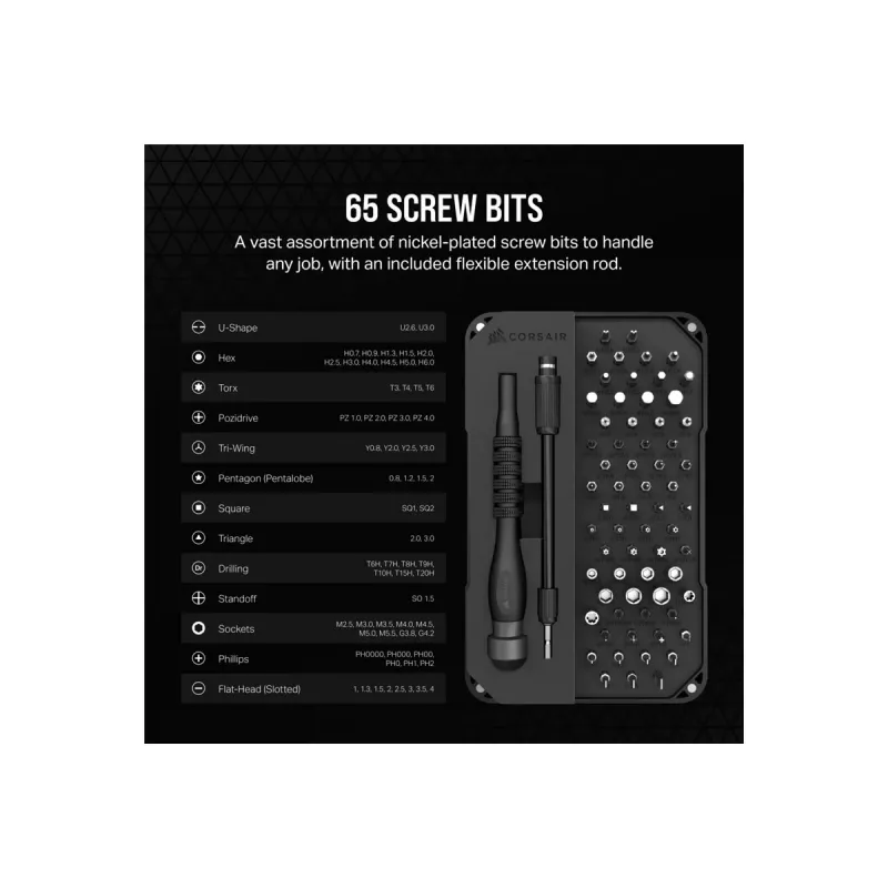 Zestaw precyzyjnych narzędzi CORSAIR PC DIY Precision Toolkit