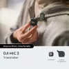 Bezprzewodowy nadajnik bodypack DJI MIC 3 — kompaktowy przenośny nadajnik mikrofonowy, Czarny/Szary