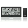 Stacja pogodowa BLAUPUNKT WS20BK — wyświetlacz temperatury i wilgotności wewnątrz/na zewnątrz, czarna, 1 czujnik, LCD, zasilana bateriami