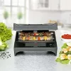 Sandwich maker Rommelsbacher SWG 700 – kompaktowa prasa elektryczna 3 w 1 z 3 wymiennymi płytami (sandwich, gofry belgijskie, grill), akcenty ze stali nierdzewnej