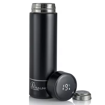 Extralink Smart Travel Mug Czarny, Thermal Tumbler with LED Display