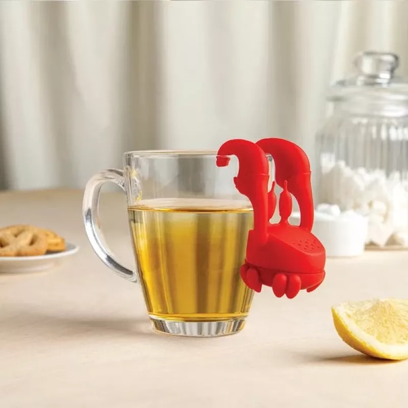 Silicone Tea Infuser Ototo Design OT973 czerwony 66mm 81mm