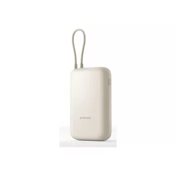 Xiaomi 10000mAh Powerbank z wbudowanym kablem beżowy