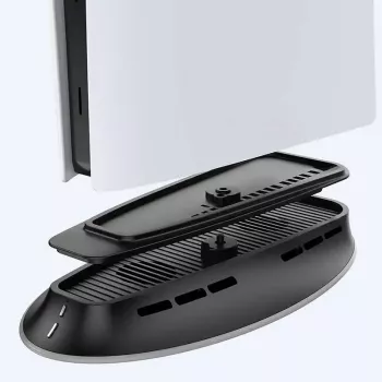 Stacja chłodząca SUBSONIC SA5656 do PS5 i PS5 cienki z diodami LED, wielowentylatorowym chłodzeniem, zasilana przez USB
