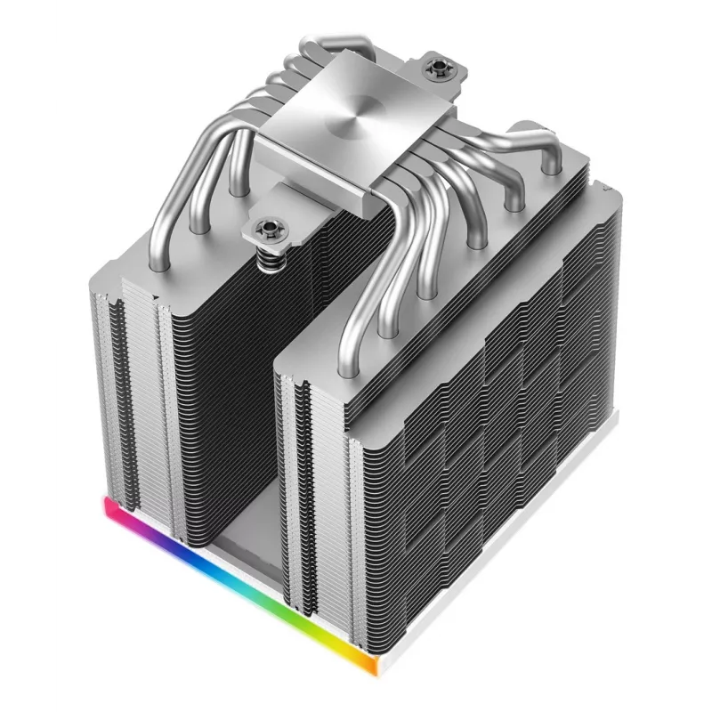 Chłodzenie powietrzne DeepCool AK620 Digital SE biały — dwa wentylatory 120 mm, 6 ciepłowodów, PWM, obsługa LGA 1700, wbudowany wyświetlacz