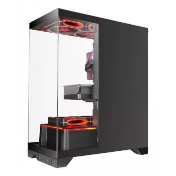 TACENS Mars Gaming MCPRISMA Midi Tower PC case, Czarny, tempered glass, supports ATX/Micro-ATX/Mini-ITX, 2x3.5 inch + 2x2.5 inch bays