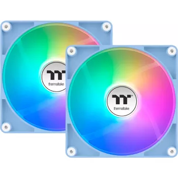 Wentylatory obudowy Thermaltake CT120 Reverse ARGB 120 mm, Hydrangea Niebieski, zestaw 2 szt.