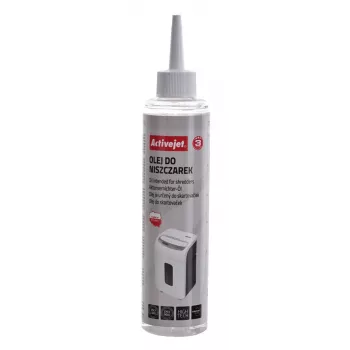 Olej do niszczarki ActiveJet ASO-250, olej konserwujący do niszczarek biurowych, butelka 250 ml z aplikatorem