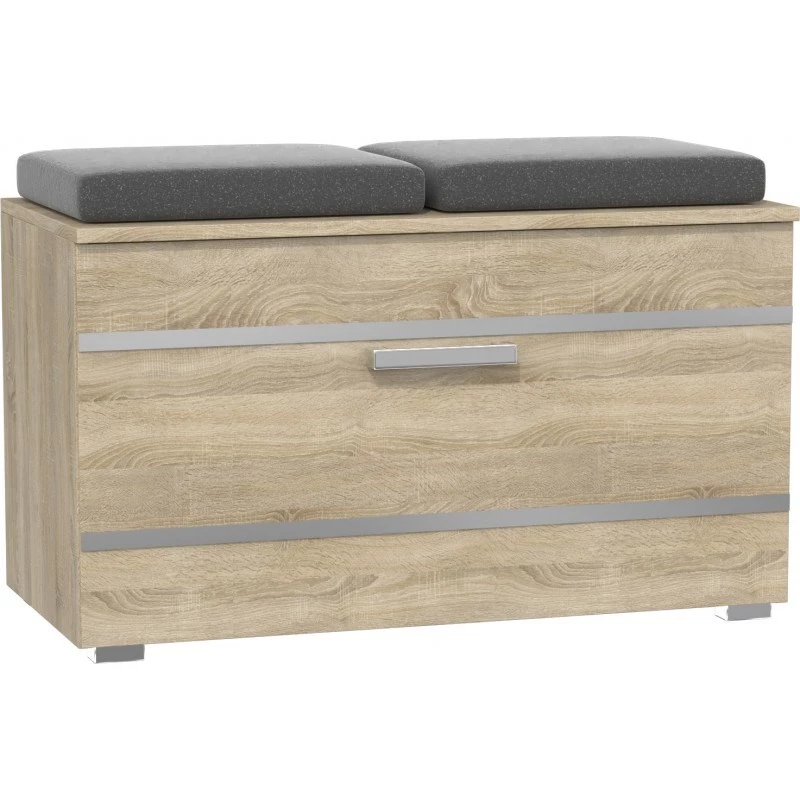 Zamknięta szafka na buty Top e Shop OPAL SZAFKA SONOMA — dąb, 850×450 mm, płyta wiórowa, rama 16 mm