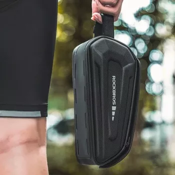 Torba na ramę rowerową Rockbros, pojemność 1,7 l, kieszeń na telefon, czarna