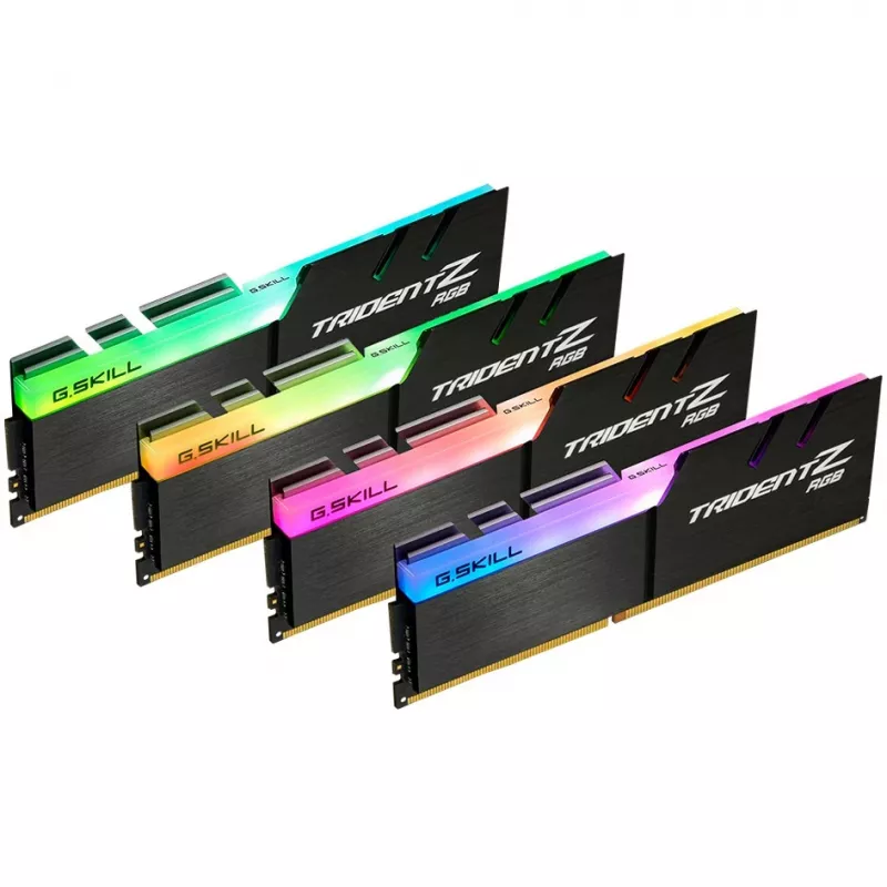 DIMM 32 GB DDR4-3600 (4x 8 GB) Quad-Kit, pamięć czarna, F4-3600C16Q-32GTZRC, Trident Z RGB, INTEL XMP