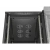 Szafa rack 19 cali LANBERG 22U 600x1000 mm, czarna, szklane drzwi przednie i tylne