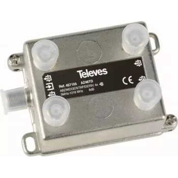 Rozdzielacz 4-drogowy Televes AZ48TD 5–1218 MHz, tłumienie 8 dB