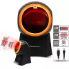 Przewodowy stacjonarny skaner kodów kreskowych QOLTEC 50857 — 1D/2D, USB, obudowa ABS, czarny, kabel 1,75 m