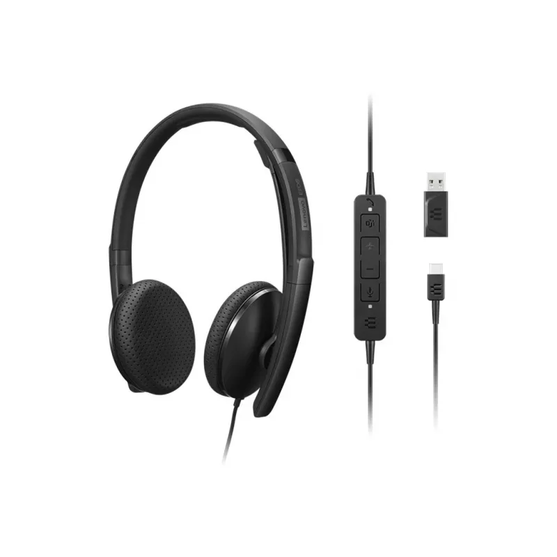 Lenovo 4XD1M45626 zestaw słuchawkowy Przewodowy Nagłowny USB Type-C Czarny