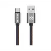 Kabel danych USB Tellur USB na Type-C 1 m Denim, pleciony kabel 1m do ładowania i przesyłu danych