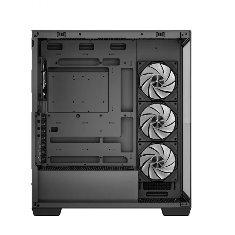 Obudowa PC DeepCool CG580 4F Midi Tower — ATX/ITX/MicroATX, szkło hartowane, wentylatory 3×120mm+1×120mm, 2×3,5 inch i 2×2,5 inch, USB-A×2 USB-C×1, czarna