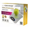 Elektroniczna waga kuchenna ESPERANZA Avocado Szara — pojemność 5 kg, platforma bambusowa, jednostki g/lb/oz